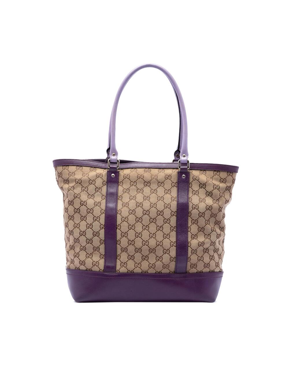 Gucci Gg Canvas Tote Pre-Loved Beige #347901G58B